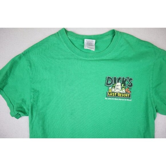 DICK'S LAST RESORT - WE PUT THE FU IN FUN - GREEN SHORT SLEEVE T-SHIRT - SIZE S - Picture 4 of 7